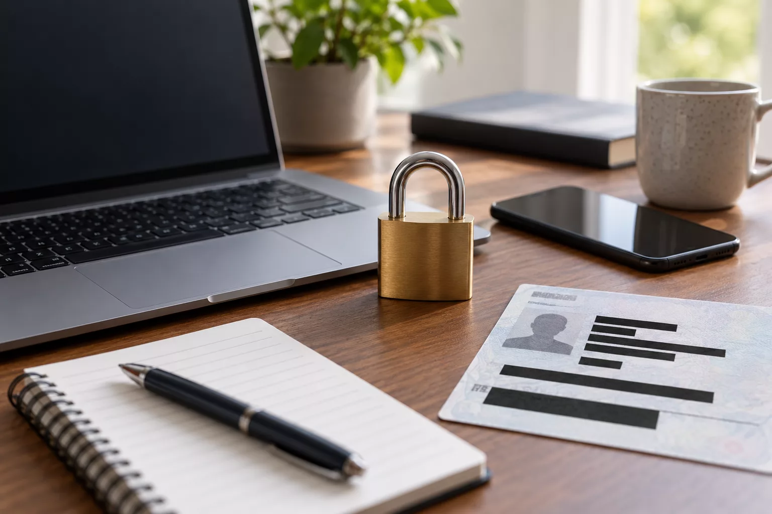 Bizzo editorial illustration: Passwords, Phishing and Account Safety